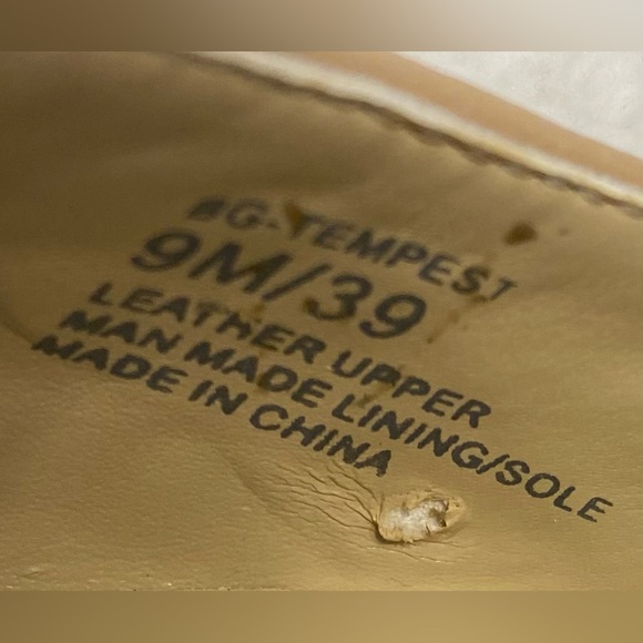 Sz 9 BCBGeneration BG-Tempest Nude Vintage Devon Leather High Heel Wedge Pumps - Picture 11 of 14